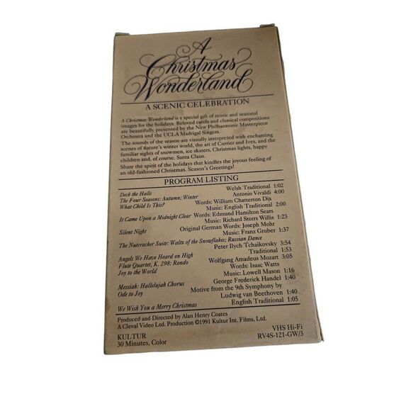 A Christmas Wonderland Scenic Celebration VHS - Picture 4 of 4